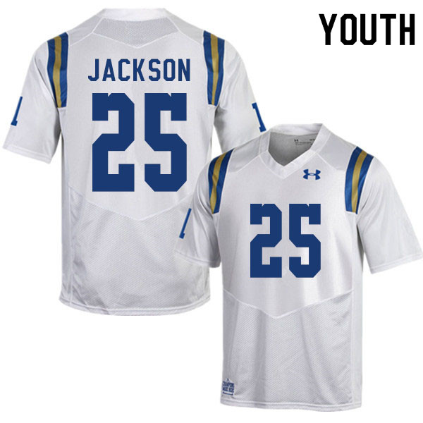 Youth #25 Myles Jackson UCLA Bruins College Football Jerseys Sale-White - Click Image to Close